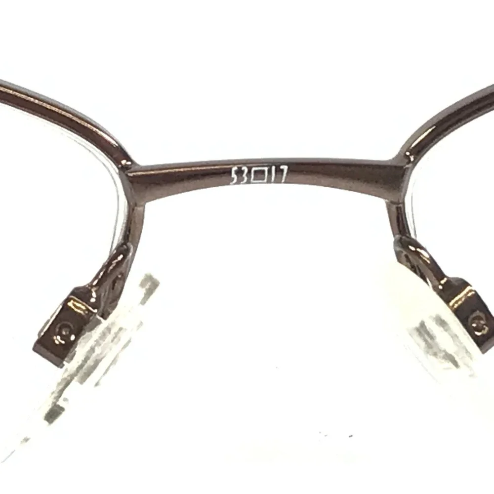 Clear Vision Eyeglasses Frames CORA BROWN Cat Eye Half Rim 53-17-135